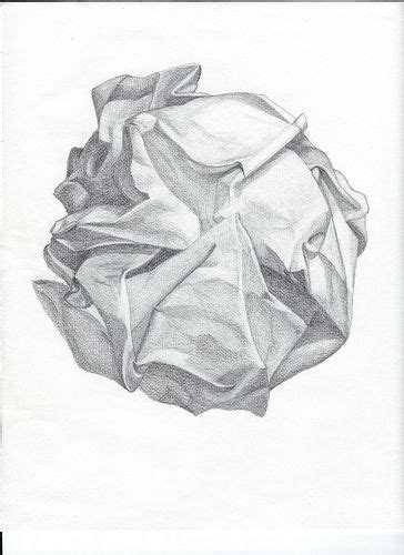 draw scrunched  paper   cheap  easy