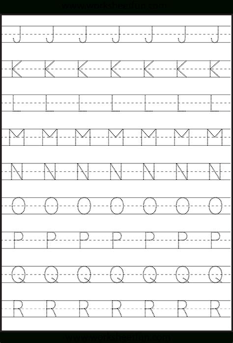 big letters alphabet tracing worksheets