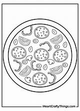 Toppings Slices Iheartcraftythings Pepperonis sketch template