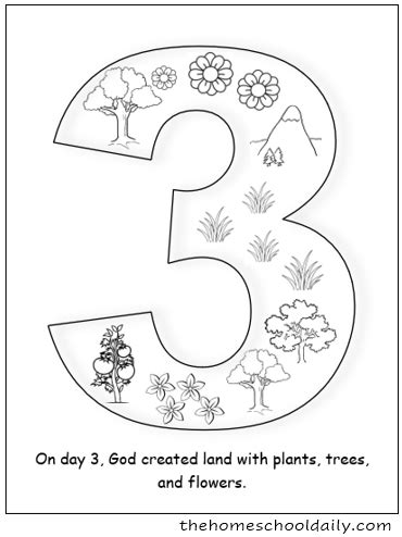 days  creation coloring pages  homeschool daily