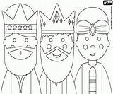 Reyes Magos Childrencoloring sketch template