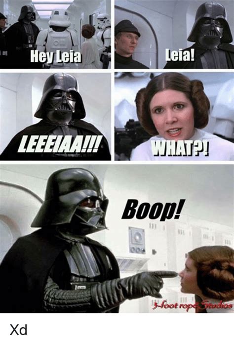 Hey Leia Leia Boop 3 Foot Tudios Xd Star Wars Meme On