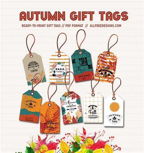 autumn gift tags autumn themed printables