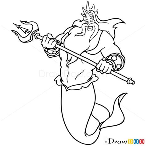 king triton coloring pages png  file