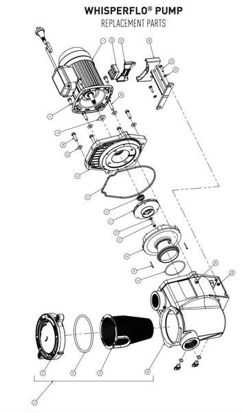 pentair whisperflo pool pump spare parts    wwwsplashesonlinecomau