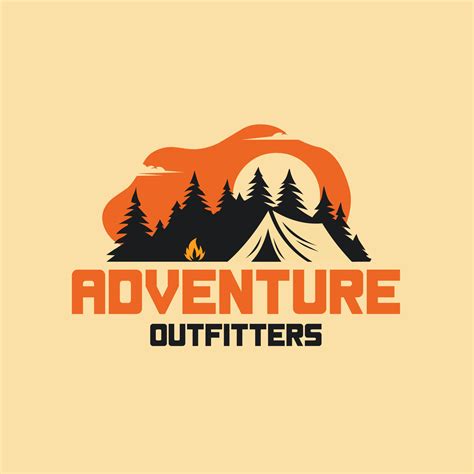 adventure outfitters logo vector ready  forest outdoor adventure