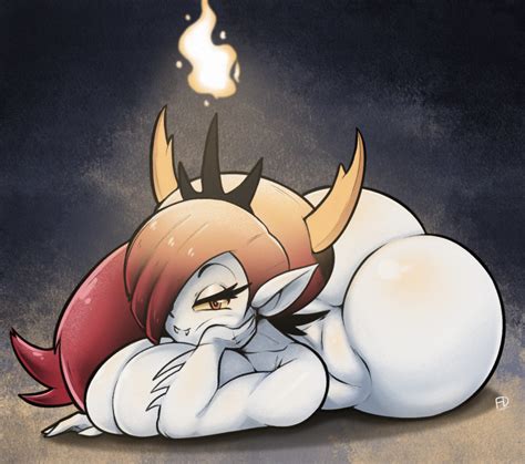 rule 34 1girl ass breasts cleavage female female only fiffer hekapoo
