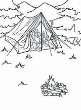 Tent Zelt Slapen Kleurplaat Camping Ausmalbilder Kamperen Malvorlage Schlaf Ausmalbild sketch template