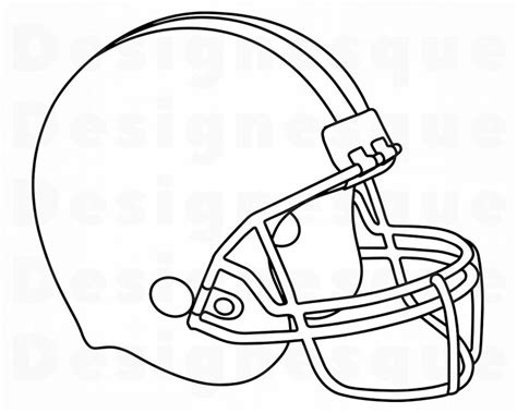 football helmet outline  svg football helmet clipart etsy