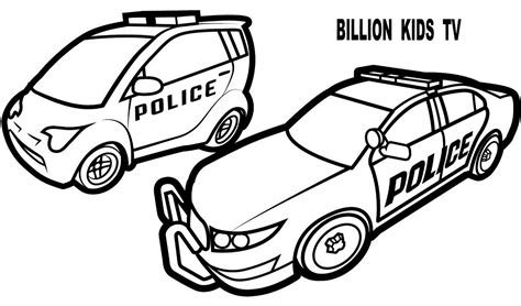 coloring pages police car