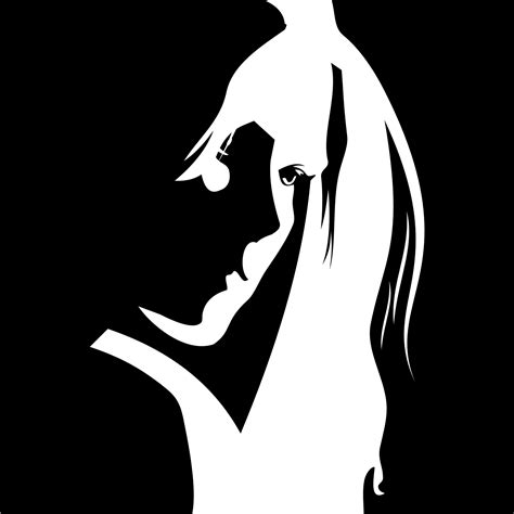 woman face silhouette vector  vectorifiedcom collection  woman