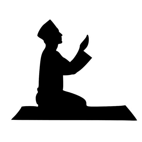 illustration  praying person  silhouette islamic prayer hd
