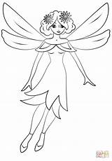 Coloring Pixie Pages Girl Printable Fairy sketch template