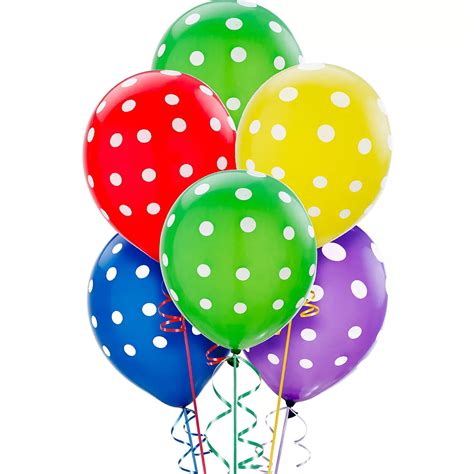 primary polka dot balloons party city canada