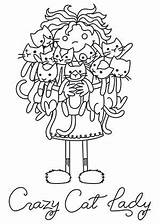 Cat Lady Coloring Embroidery Crazy Pages Clipart Cats Dogs Patterns Urbanthreads Paper Printables Patchwork Colouring Dog Library Hand Cliparts Desenhos sketch template