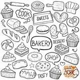 Bakery Clipart Items Food Doodle Sketch Sweets Coloring Drawing Icons Etsy Hand Set Pastry Desserts Shop Icon Vector Clipground sketch template