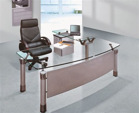 glass office desks stylish computer desks glass table top