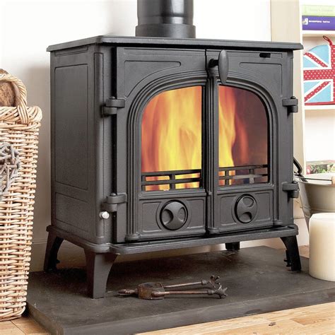 oakley cast iron multi fuel woodburning double door stove stoves wood burning ebay