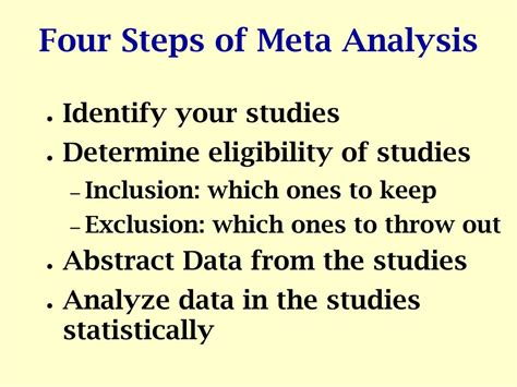 Ppt How To Do Meta Analysis Powerpoint Presentation Free Download