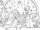 Nativity Coloring Pages Scene Printable Bethlehem Manger Simple Drawing Color Christmas Jesus Line Born Getcolorings Drawings Getdrawings sketch template