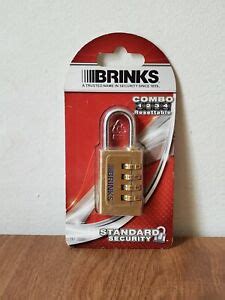brinks combination padlock home security lock resettable solid brass
