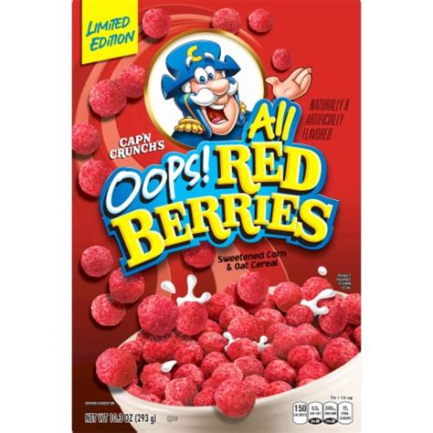 capn crunchs oops  red berries cereal  oz gerbes super markets