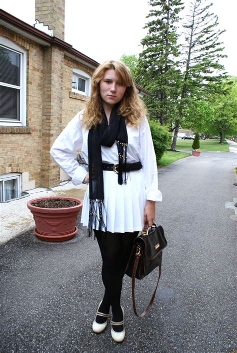 the ugly photograph girl head white tennis skirt aldo cream mary jane heels unknown dress