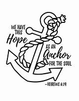 Anchor Hope Choose Board Print sketch template