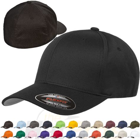 customary flexfit fitted baseball hat 6277 wooly combed twill cap