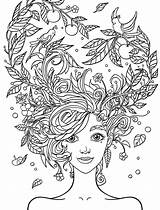 Coloring Pages Adult Hair Crazy Adults Printable Pretty Comments sketch template