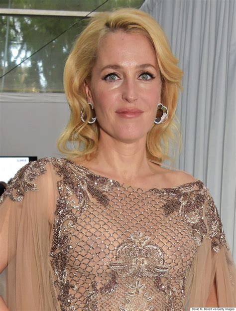 gillian anderson wears caped naked dress at glamour women of the year