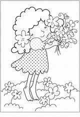 Coloring Flower Pages Printable Kids Spring Color Bouquet Cute Flowers Girl Print Sheets Bestcoloringpagesforkids Book sketch template