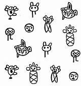Taino Rico Tainos Simbolos Tribal Arawak Rican Simbolo sketch template