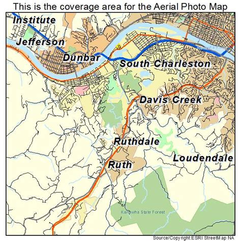 aerial photography map  south charleston wv west virginia