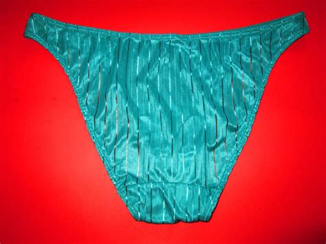 vintage 1990 s second skin sheer striped satin bikini panties 38 39