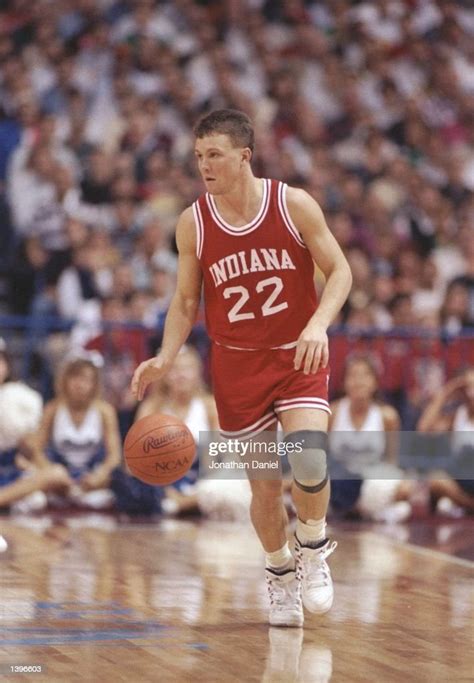 Damon Bailey Of The Indiana Hoosiers Dribbles The Ball Down The Court