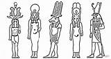 Gods Dioses Egipcios Egizi Facili Egiziani sketch template