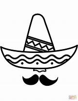 Sombrero Coloring Mustache Pages Printable Sobrero Hat Print Search Kids Again Bar Case Looking Don Use Find Click Categories sketch template