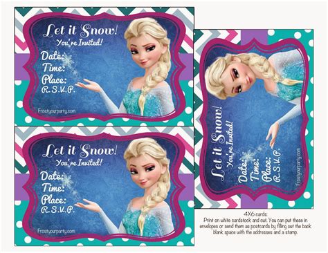 frozen colored  printable party kit   fiesta  english