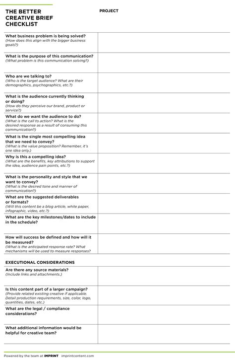 sample project checklist   words