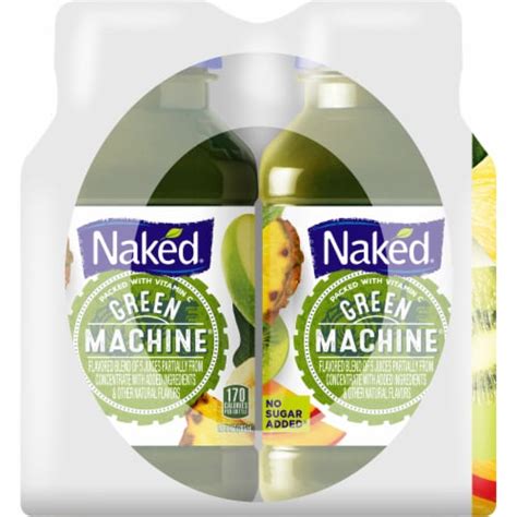 Naked Boosted Green Machine Juice Smoothie 4 Bottles 10 Fl Oz Baker’s