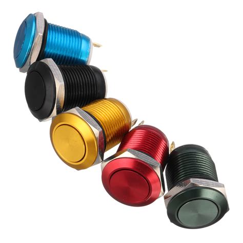 av mm pin button switch stainless steel momentary push button switch flat top  color