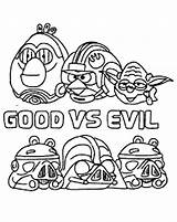 Angry Birds Star Coloring Good Wars Evil Vs Pages Getcolorings War Batch Drawings sketch template