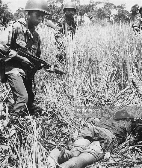 A Viet Cong Guerilla Is Gunned Down And Killed By South