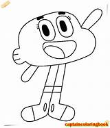 Gumball Coloring4free sketch template
