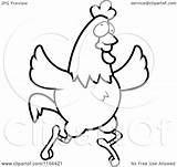 Chicken Crazy Clipart Cartoon Running Wings Coloring Flapping Vector Drawing Its Outlined Cory Thoman 2021 Clipground Getdrawings Clipartof sketch template
