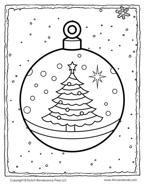 christmas decoration colouring pages  kids  love  printable