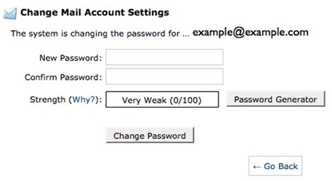resetting  password   email account bluehost