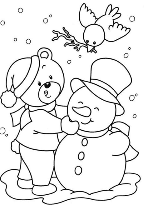 winter coloring pages  kids printable