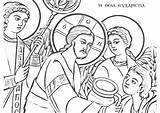 Orthodox Icoane Saints Christianity Icone Ortodosse ζωγραφιές Colorat Religione Eucarestia Byzantine Ortodoxo Zografies sketch template